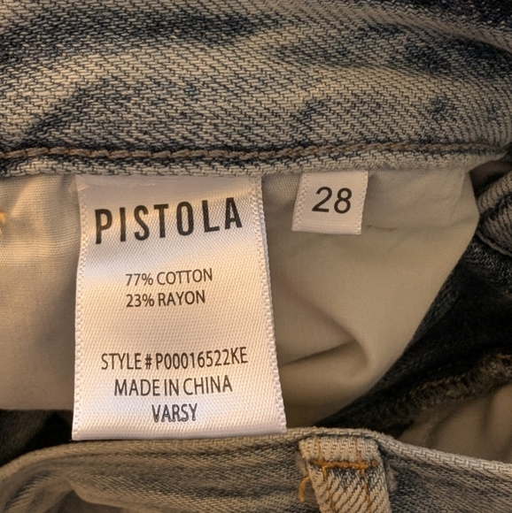 PISTOLA Bobbie Mid Rise Loose Straight Utility Cargo Jeans Varsity NWT Revolve - Picture 14 of 14